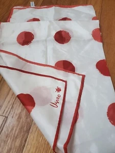 Vera Vintage ACETATE White, Red 21"×21" SCARF WOMEN'S - Picture 1 of 6