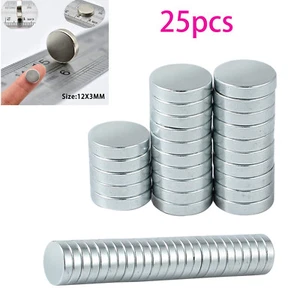 25x N52 12mm*3mm Super Strong Round Disc Magnets Rare-Earth Neodymium Magnet - Picture 1 of 8