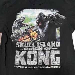 Camicia Universal Studios da uomo S nera teschio isola Orlando King Kong - Foto 1 di 4