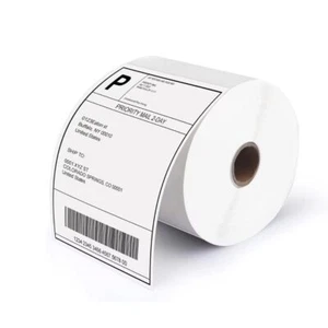 FAVSTOCK 4" x 6" Thermal Lables Roll, Permanent Adhesive, White Mailing, - Picture 1 of 7
