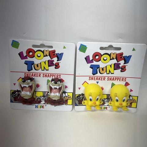 LOONEY TUNES Vintage 1995 HOPE Sneaker Snappers TAZ & Tweety bird lot of two Cover