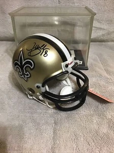JEFF BLAKE #18 Quarterback NO Saints Autographed Riddell Mini Helmet In Case - Picture 1 of 7