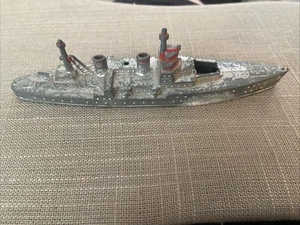 Tootsie Toy Boat Battleship WWII Destroyer Cruiser Navy Metal 5.5" Long Vintage - Picture 1 of 6