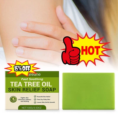 Tea Tree Oil Skin- Soap Refreshing Bath Moisturizing Moisturizing Skin Care NEW - Image 1 of 4