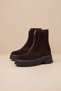 Steve Madden Mujer Jones Botín 10, Gamuza Marrón - Imagen 1 de 13