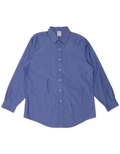 BROOKS BROTHERS Mens Regent Shirt Size 16 1/2 Large  Blue Cotton AY34 - Picture 1 of 3