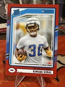 2024 Panini Donruss - Rated Rookie Kimani Vidal #355 Press Proof Red (RC) - Bild 1 von 2