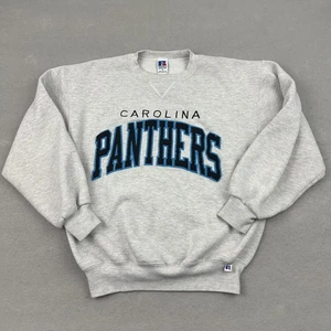 Vintage Carolina Panthers Sweatshirt Herren Medium Grau NFL Football Russell USA M - Bild 1 von 11