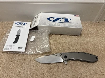 Zero Tolerance 0562Ti Flipper Hinderer Design Plain Edge ZT 0562 Titanium - Image 1 of 4