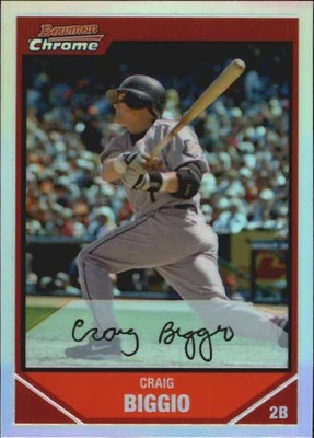 Bowman Chrome Refractors #33 Craig Biggio 2007 Foto 1 de 2