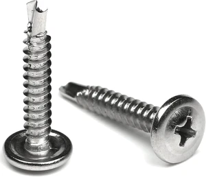 100 Pack 410 Stainless Steel Wafer Head Phillips Self Drilling Screws Sheet Meta - Picture 1 of 12