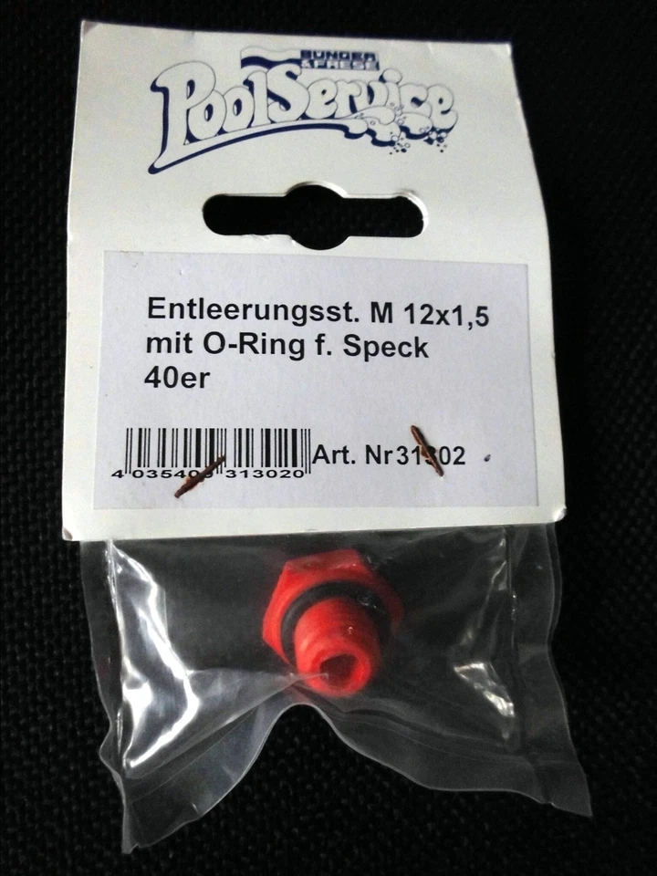Entleerungsstopfen M 12x1,5 mit O-Ring für Speck 40er Art Nr. 31302 - Bild 1 von 4