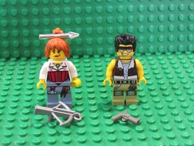 Lot of 2 Lego Monster Fighters Minifigures Frank Rock Ann Lee 9467 LF22
