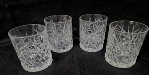 4 Vasos Cristal D'Arques Sculptra Rocks Antiguos 4" - Imagen 1 de 3