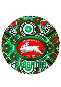 South Sydney Rabbitohs Indigenous Edible Cake Topper Multiple Sizes Available - Bild 1 von 1