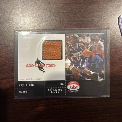 2001-02 Fleer Shoebox Collection - Sole of the Game Ray Allen Ball /300 (MEM) - Image 1 of 2