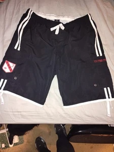 U.S.Polo ASSN. Men's Swim Trunks Size 2XL Black Side Leg Pockets - Picture 1 of 17