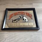 Vintage HMV His Masters Voice Mirror Nipper Dog Gramophone Music Wooden Frame