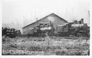 RPPC Big Creek Logging Co Shays Trains Railroad Knappa, Oregon ca 1950s Vintage - Picture 1 of 2