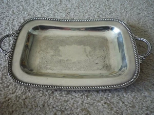 BANDEJA DE PAN DE COBRE PLATEADA DE COLECCIÓN/ART S. CO. - Imagen 1 de 7