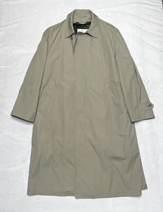London Fog Jacket Mens 48 Regular Beige Trench Coat Removable Lining Overcoat - Picture 1 of 10