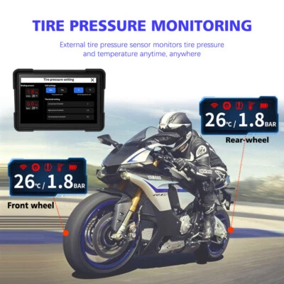Motorcycle Navigator Buildin Carplay&Android Auto WaterProof 5Inch Linux System  - Image 1 of 4