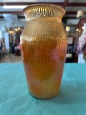 Vintage Jeanette Marigold Carnival Glass Vase Great Condition