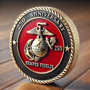 Moneda Conmemorativa SEMPER FIDELIS 250 Aniversario Estados Unidos Colección 2.95 pulgadas 🎁 - Imagen 1 de 6