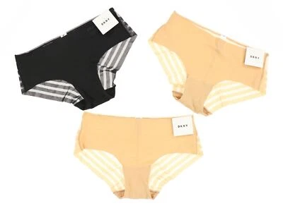 DKNY 268215 женщин черный голая 3 упаковки бикини нижнее белье размер XS - Изображение 1 из 3