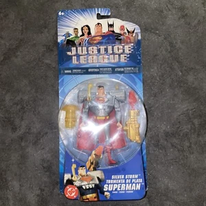 NEW SILVER STORM SUPERMAN JUSTICE LEAGUE DC COMICS MATTEL 5" FIGURE - Picture 1 of 3