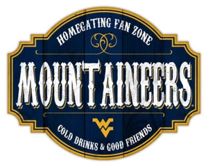 West Virginia Mountaineers Sign Wood 12 Inch Homegating Tavern - Picture 1 of 1