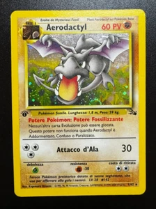 Pokemon Card Aerodactyl Holo 1a edizione 1/62 Fossil ITA carta excellent - Imagen 1 de 4
