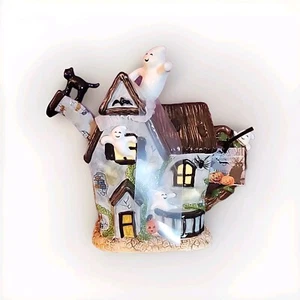 Neu | Haunted House Teekanne von Happy Halloween CornerRuby 8,5" | Selten Rarität Neu mit Etikett - Bild 1 von 13