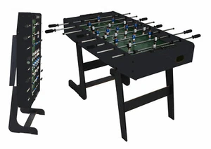 Tischkicker Manchester, klappbar schwarz, Kicker Kickertisch Tischfussball - Bild 1 von 6