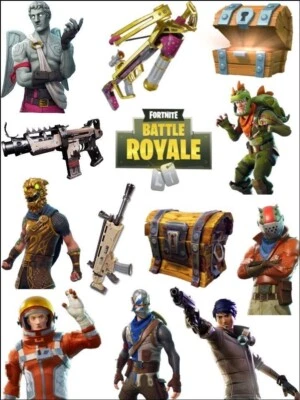 Tortenaufleger Fortnite essbar Tortenaufleger Fortnite Fondant - Bild 1 von 4