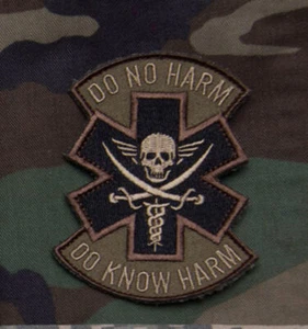 Mil-Spec Monkey Do No Harm Pirate Morale Patch Forest Green Hook Back - Picture 1 of 1