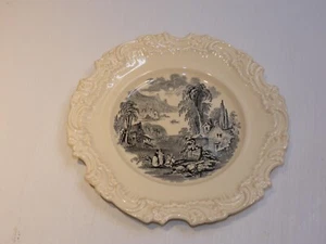 Vintage Royal Doulton Transferware Teller, Dorfszene - Bild 1 von 5