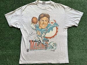 VTG 1994 Miami Dolphins Dan Marino Caricature T-Shirt XL NFL