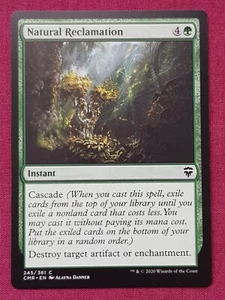 Magic The Gathering COMMANDER LEGENDS NATURAL RECLAMATION green card MTG - Picture 1 of 2