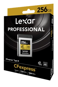 Lexar Professional CFexpress Type B Memory Card: 64, 128, 256, 512GB, 1TB, 2TB - Picture 1 of 11