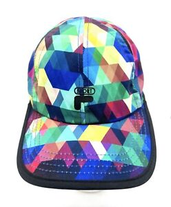 Fila Sport Colorful Hexagon Adjustable Lightweight Polyester Hat Cap Rare