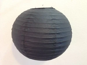 10 piezas LINTERNA DE PAPEL NEGRO DECORACIÓN FIESTA CHINA JAPONESA 10" - Imagen 1 de 1