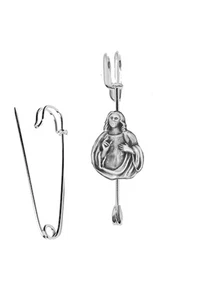 R62 Jesus English Pewter on 6.35cm 2.5" kilt blanket brooch pin - Picture 1 of 1