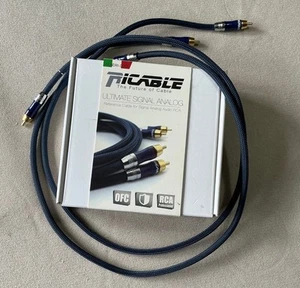 RICABLE Ultimate Signal Audiophile 2 RCA-2 RCA 1M Cables - Picture 1 of 8
