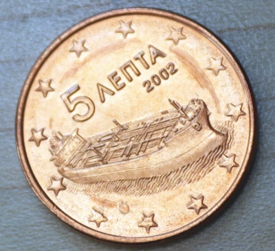 Grecia 2002 5 céntimos de euro envío sin circular Foto 1 de 2
