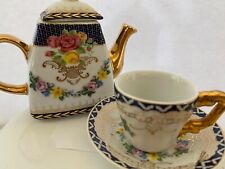 Vintage Imperial Porcelain Miniature Tea Pot /Saucer