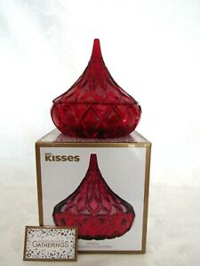 Ruby Red Shannon Crystal Hershey's Kiss Shaped Covered Box by Godinger