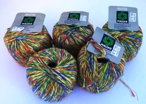 FIVE Phildar Batik 50 gr. Yarn Ombre Multi Color New Possibly Discontinued - Picture 1 of 5
