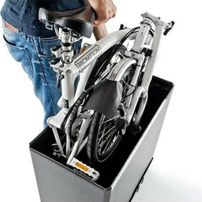 Caja plegable internacional B&W pequeña, negra, apta para Brompton Foto 1 de 2