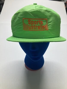 Sombrero Ilustrado Deportivo De Colección Años 90 Snapback Verde Neón Naranja Logotipo - Imagen 1 de 7